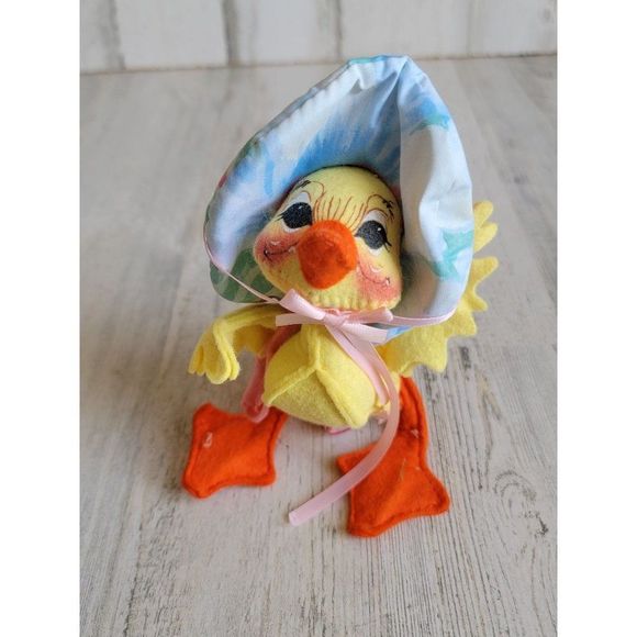 Annalee 1993 duck Bonnet purse spring easter doll - Picture 1 of 10